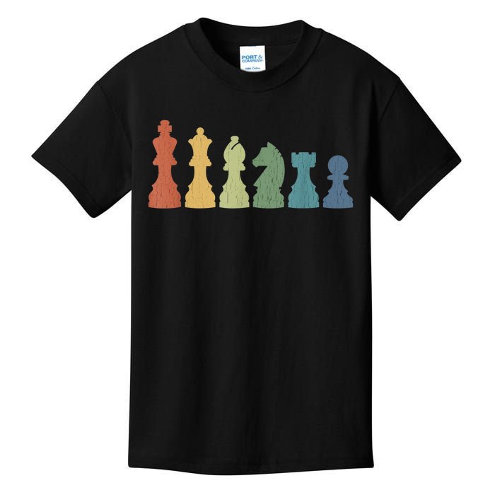 Funny Chess Pieces Board Game Lover Player Themed Chess Gift Kids T-Shirt