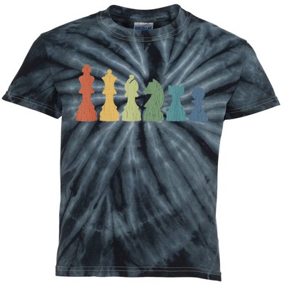 Funny Chess Pieces Board Game Lover Player Themed Chess Gift Kids Tie-Dye T-Shirt