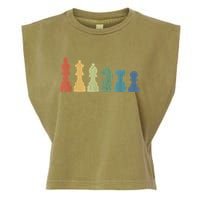 Funny Chess Pieces Board Game Lover Player Themed Chess Gift Garment-Dyed Women's Muscle Tee
