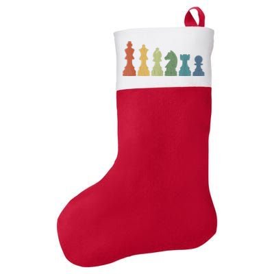 Funny Chess Pieces Board Game Lover Player Themed Chess Gift Felt Holiday Christmas Stocking