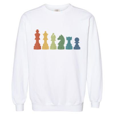 Funny Chess Pieces Board Game Lover Player Themed Chess Gift Garment-Dyed Sweatshirt