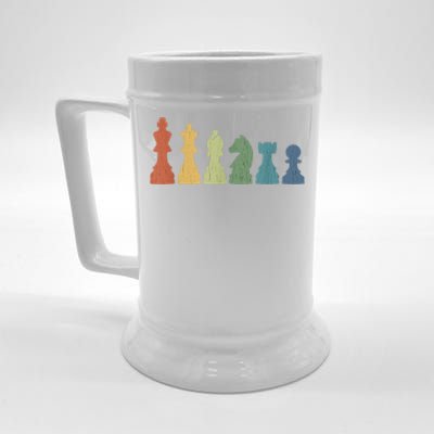 Funny Chess Pieces Board Game Lover Player Themed Chess Gift Beer Stein