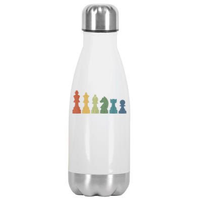 Funny Chess Pieces Board Game Lover Player Themed Chess Gift Stainless Steel Insulated Water Bottle