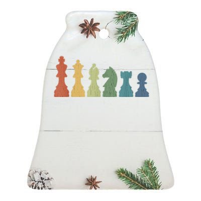 Funny Chess Pieces Board Game Lover Player Themed Chess Gift Ceramic Bell Ornament