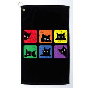 Funny Cats Pride 2024 Lgbt Cat Rainbow Platinum Collection Golf Towel