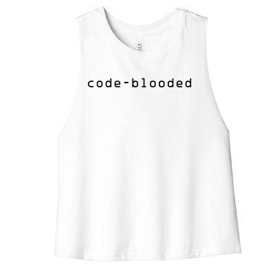 Funny CodeBlooded Programming Coding Programmer Coder Women's Racerback Cropped Tank