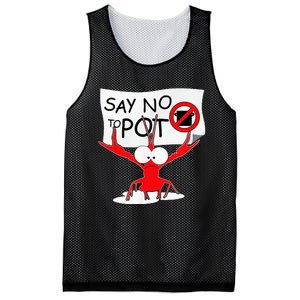 Funny Crawfish Pun Say No To Pot Lobster Festival Mesh Reversible Basketball Jersey Tank