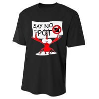 Funny Crawfish Pun Say No To Pot Lobster Festival Performance Sprint T-Shirt