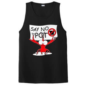 Funny Crawfish Pun Say No To Pot Lobster Festival PosiCharge Competitor Tank