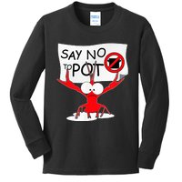 Funny Crawfish Pun Say No To Pot Lobster Festival Kids Long Sleeve Shirt