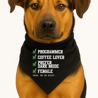 Funny Computer Programmer Software Developer For Women USA-Made Doggie Bandana