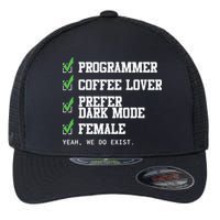 Funny Computer Programmer Software Developer For Women Flexfit Unipanel Trucker Cap