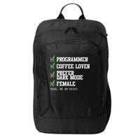 Funny Computer Programmer Software Developer For Women City Backpack