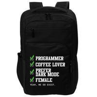 Funny Computer Programmer Software Developer For Women Impact Tech Backpack