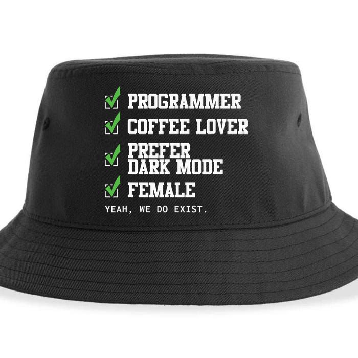 Funny Computer Programmer Software Developer For Women Sustainable Bucket Hat