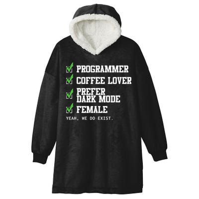 Funny Computer Programmer Software Developer For Women Hooded Wearable Blanket