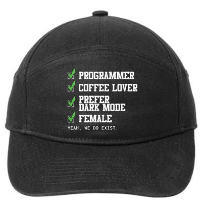 Funny Computer Programmer Software Developer For Women 7-Panel Snapback Hat