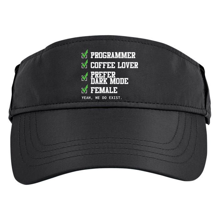 Funny Computer Programmer Software Developer For Women Adult Drive Performance Visor