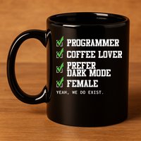 Funny Computer Programmer Software Developer For Women 11oz C Handle Ceramic Mug