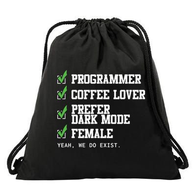 Funny Computer Programmer Software Developer For Women Drawstring Bag
