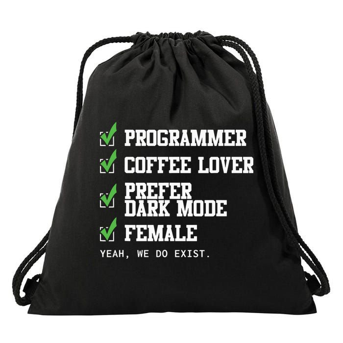 Funny Computer Programmer Software Developer For Women Drawstring Bag