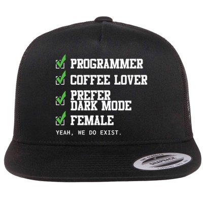 Funny Computer Programmer Software Developer For Women Flatbill Hat