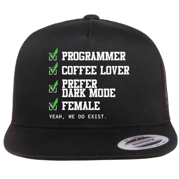 Funny Computer Programmer Software Developer For Women Flatbill Hat