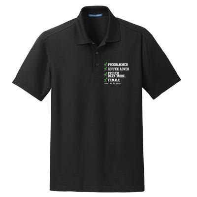 Funny Computer Programmer Software Developer For Women Dry Zone Grid Polo
