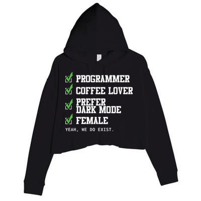 Funny Computer Programmer Software Developer For Women Crop Fleece Hoodie