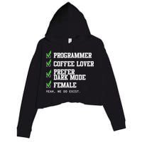 Funny Computer Programmer Software Developer For Women Crop Fleece Hoodie