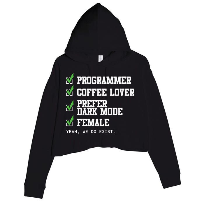 Funny Computer Programmer Software Developer For Women Crop Fleece Hoodie