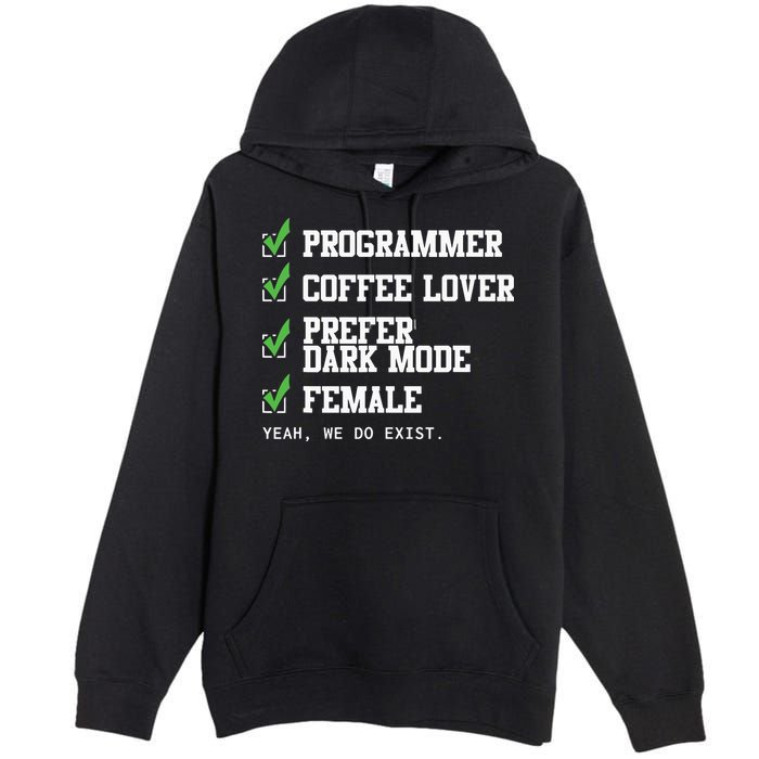 Funny Computer Programmer Software Developer For Women Premium Pullover Hoodie