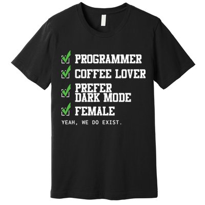 Funny Computer Programmer Software Developer For Women Premium T-Shirt