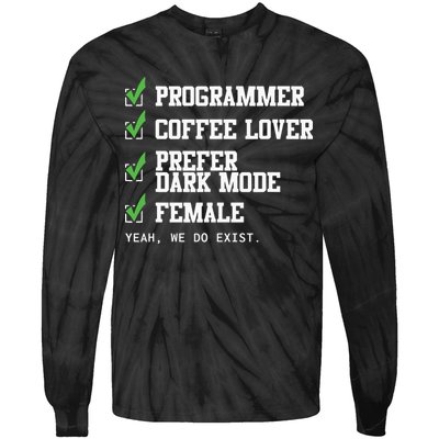 Funny Computer Programmer Software Developer For Women Tie-Dye Long Sleeve Shirt