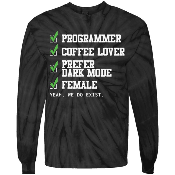 Funny Computer Programmer Software Developer For Women Tie-Dye Long Sleeve Shirt