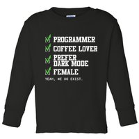 Funny Computer Programmer Software Developer For Women Toddler Long Sleeve Shirt