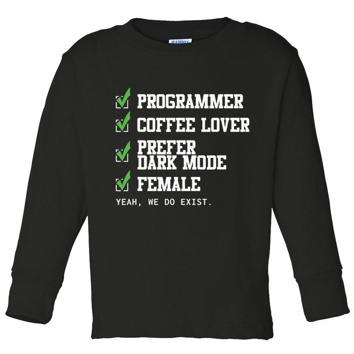 Funny Computer Programmer Software Developer For Women Toddler Long Sleeve Shirt