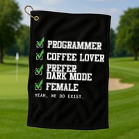 Funny Computer Programmer Software Developer For Women Golf Towel