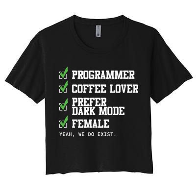 Funny Computer Programmer Software Developer For Women Crop Top