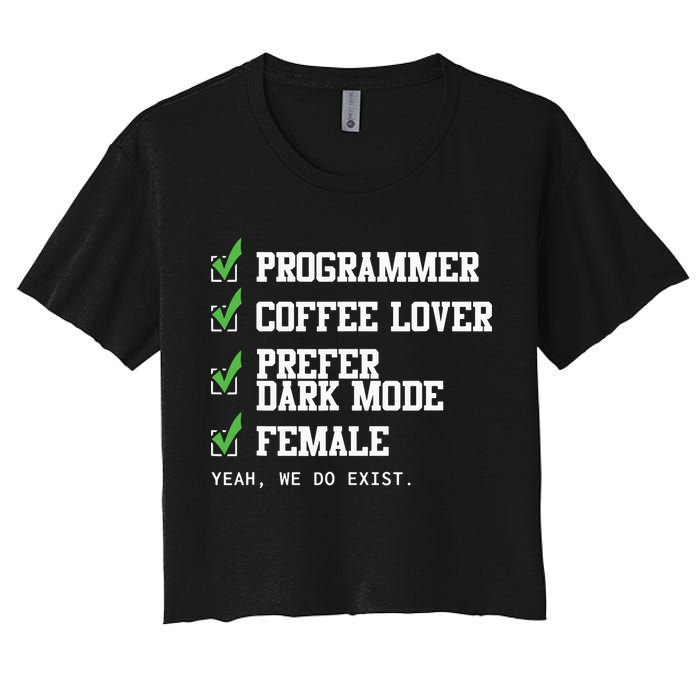 Funny Computer Programmer Software Developer For Women Crop Top