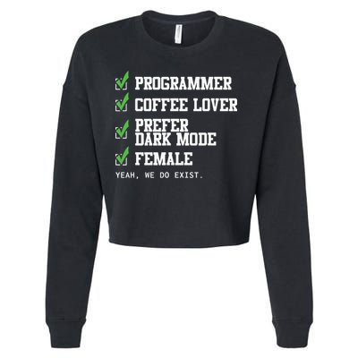 Funny Computer Programmer Software Developer For Women Cropped Pullover Crew