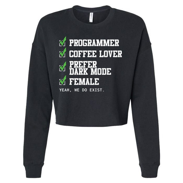 Funny Computer Programmer Software Developer For Women Cropped Pullover Crew