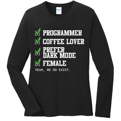 Funny Computer Programmer Software Developer For Women Ladies Long Sleeve Shirt