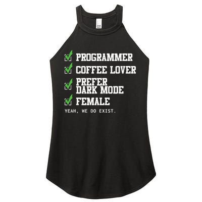 Funny Computer Programmer Software Developer For Women Women's Perfect Tri Rocker Tank