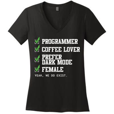 Funny Computer Programmer Software Developer For Women Women's V-Neck T-Shirt