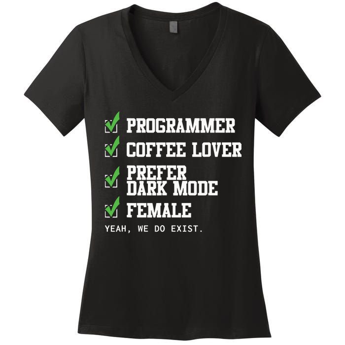 Funny Computer Programmer Software Developer For Women Women's V-Neck T-Shirt