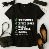 Funny Computer Programmer Software Developer For Women Women's V-Neck T-Shirt