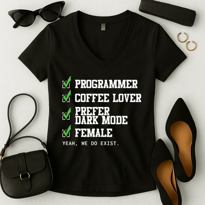 Funny Computer Programmer Software Developer For Women Women's V-Neck T-Shirt