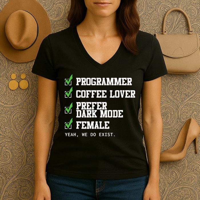 Funny Computer Programmer Software Developer For Women Women's V-Neck T-Shirt