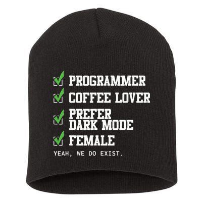 Funny Computer Programmer Software Developer For Women Short Acrylic Beanie